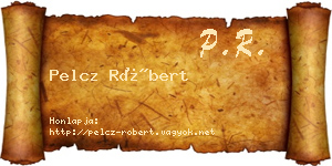 Pelcz Róbert névjegykártya